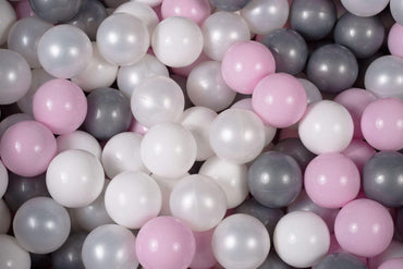 Ballenbak ballen set - Wit, Wit Pearl, Zilver, Pastel Roze